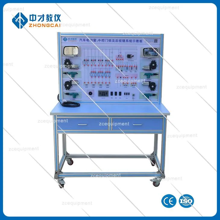 Samochodowe szyby elektryczne, centralne zamki do drzwi sterujących i tablica dydaktyczna systemu lusterek wstecznych